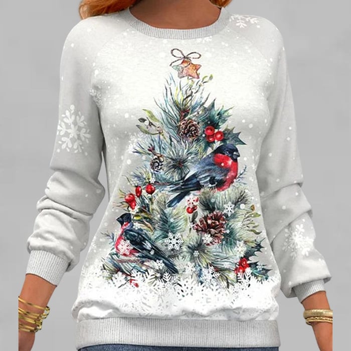 Maglione con Motivo Albero di Natale