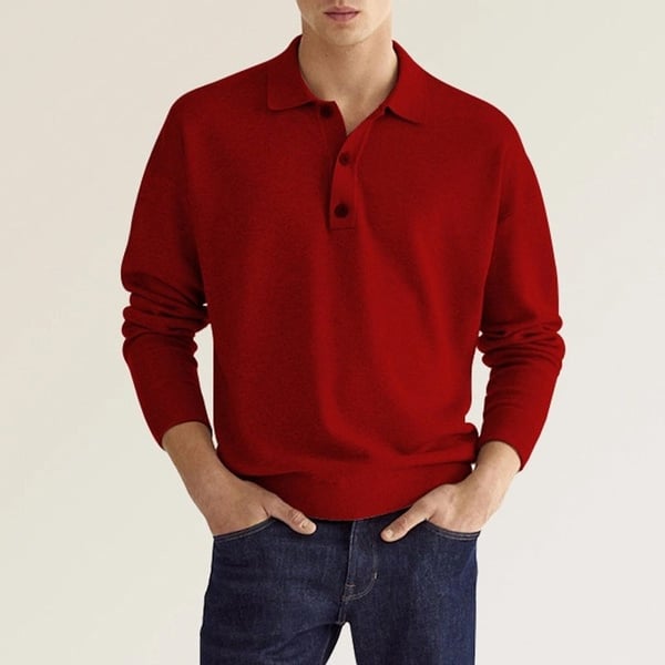 Jacob – Polo da uomo casual a maniche lunghe