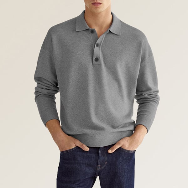 Jacob – Polo da uomo casual a maniche lunghe